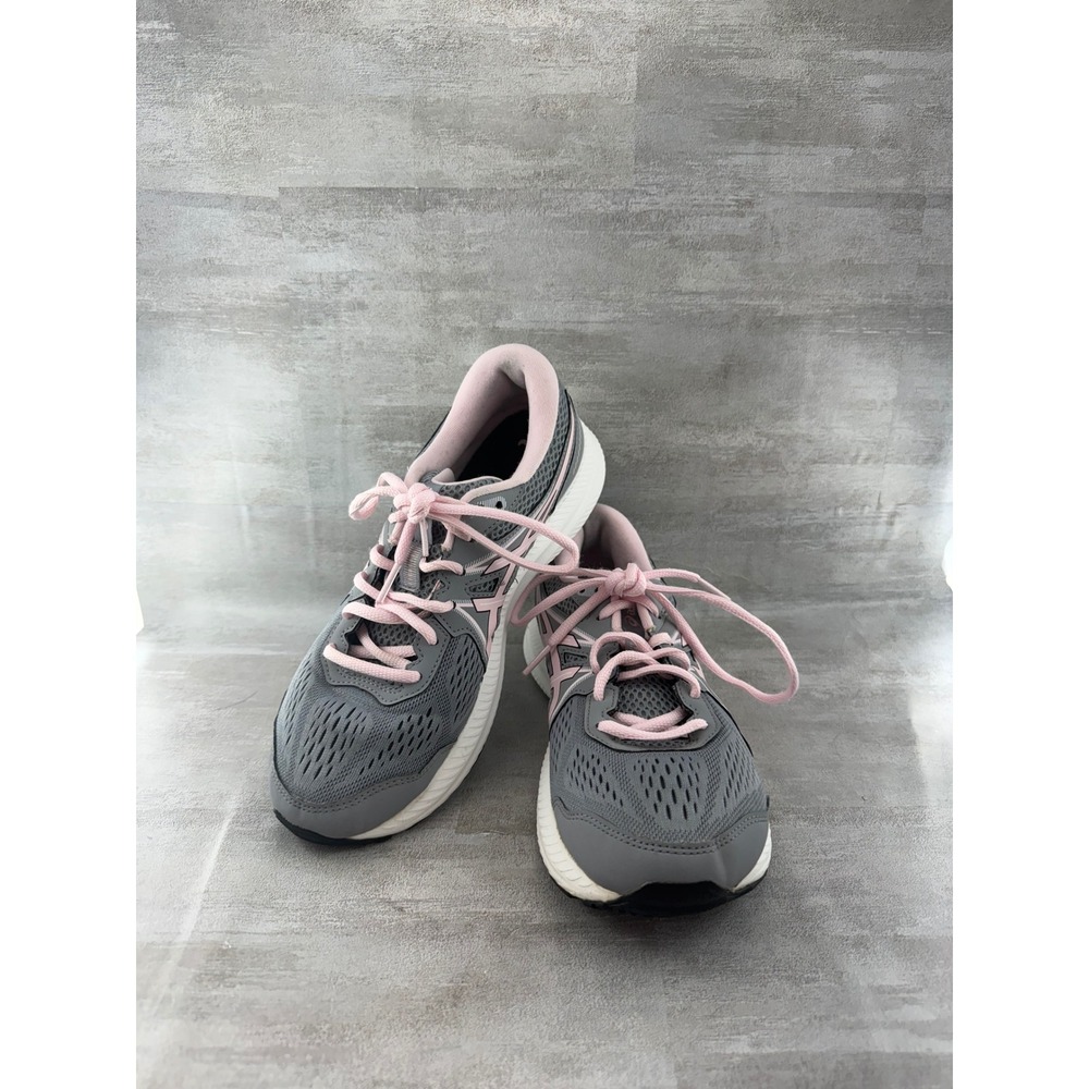 ASICS Gel-Contend 7 Women Sz 8.5 Wide Running Shoes Grey Pink 1012A910